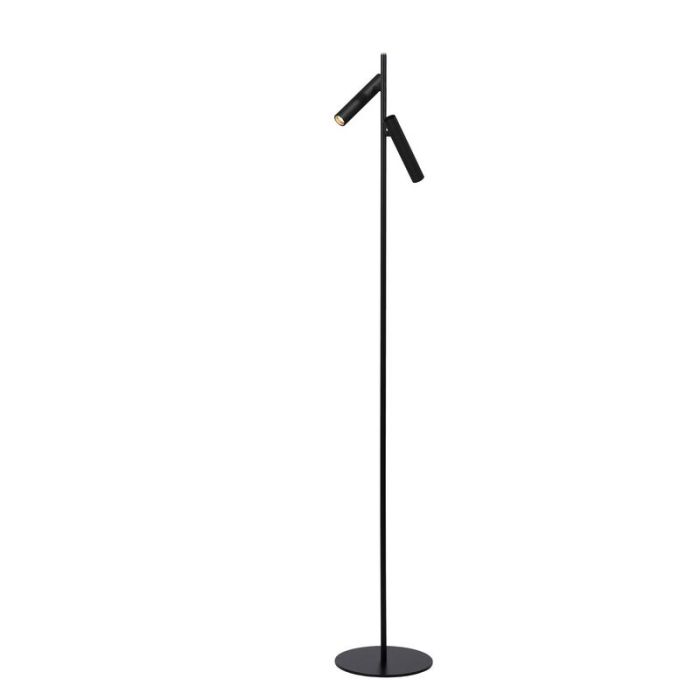 Black reading floor lamp modern, Philon, 4,5W, 3000K LED, with touch dimmer