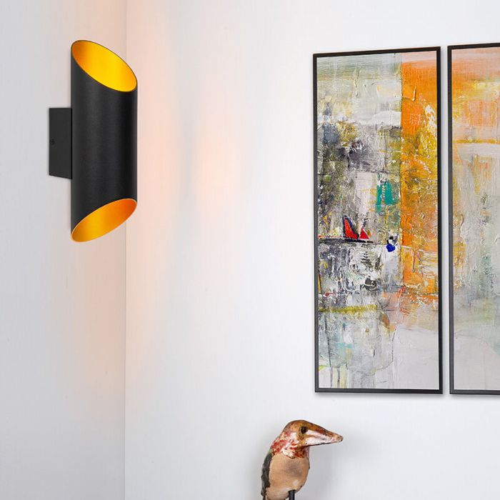 Golden wall light modern, Quirijn