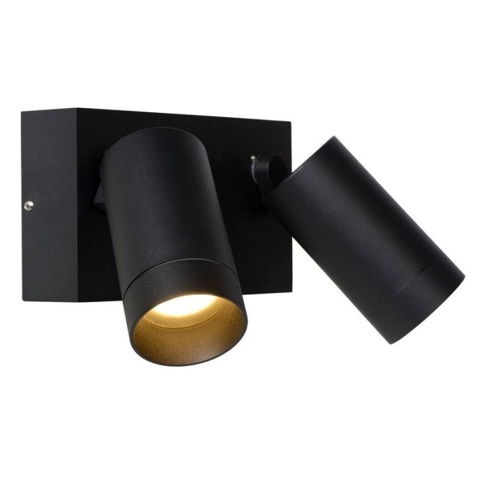 Black outdoor wall light with motion sensor modern, Taylor, IP54