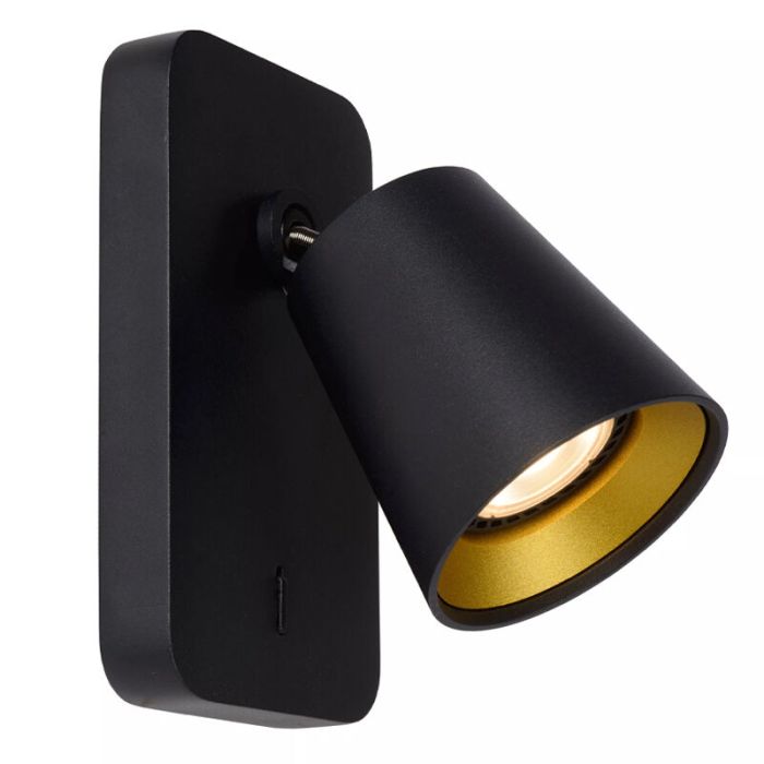Golden wall spotlight modern, Turnon, with switch