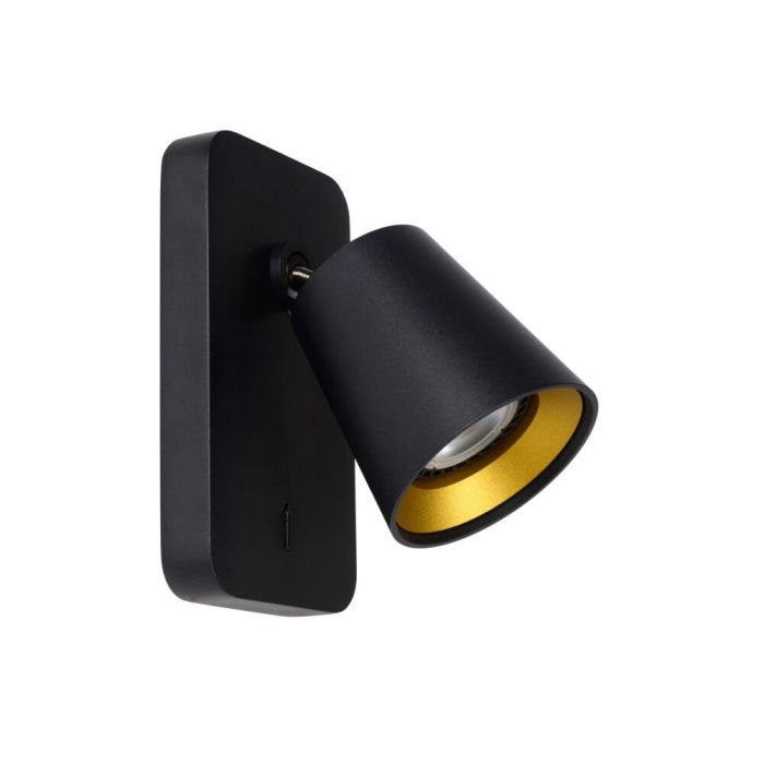 Golden wall spotlight modern, Turnon, with switch