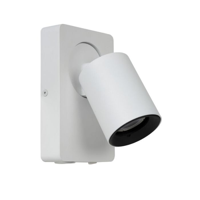 White wall spotlight modern, Nigel, with switch