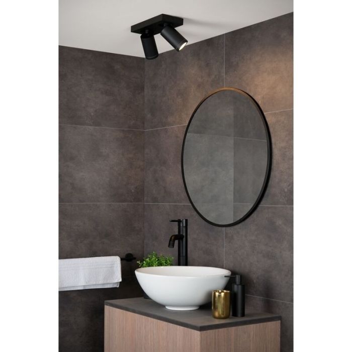 Black ceiling spotlight modern, Taylor, IP44