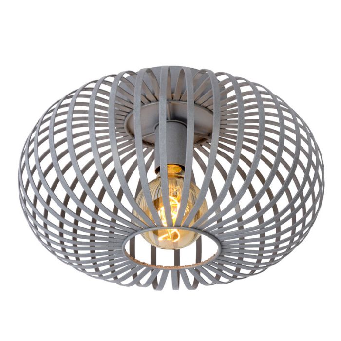 Grey flush ceiling light retro, Manuela