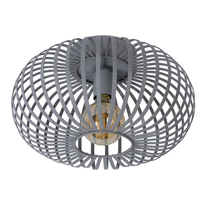 Grey flush ceiling light retro, Manuela