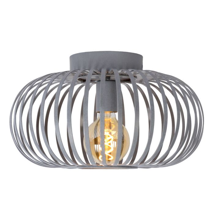 Grey flush ceiling light retro, Manuela