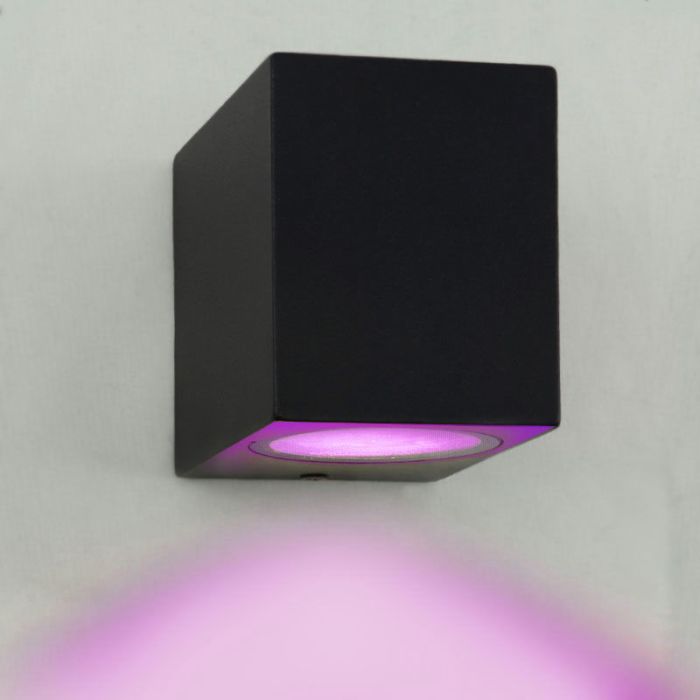 Modern smart outdoor light black, Corella, IP44, 4.5W, RGBW