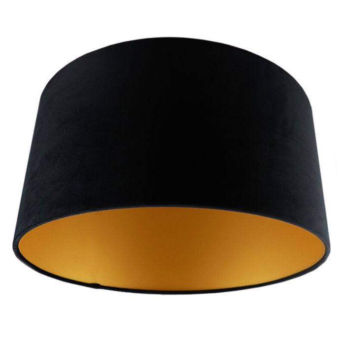 Black Velor lampshade Milene, Fabric, Modern