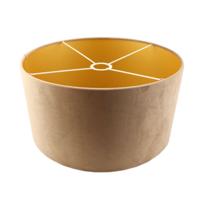 Taupe Velor lampshade Milene, Fabric, Modern