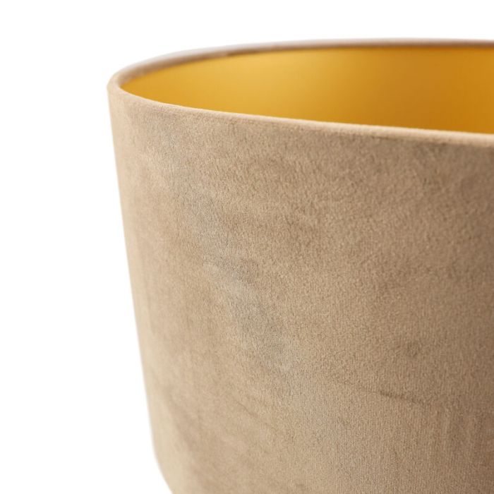 Taupe Velor lampshade Milene, Fabric, Modern
