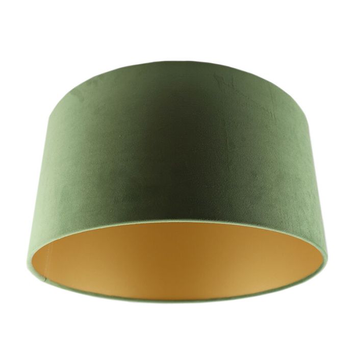 Green Velor lampshade Milene, Fabric, Modern