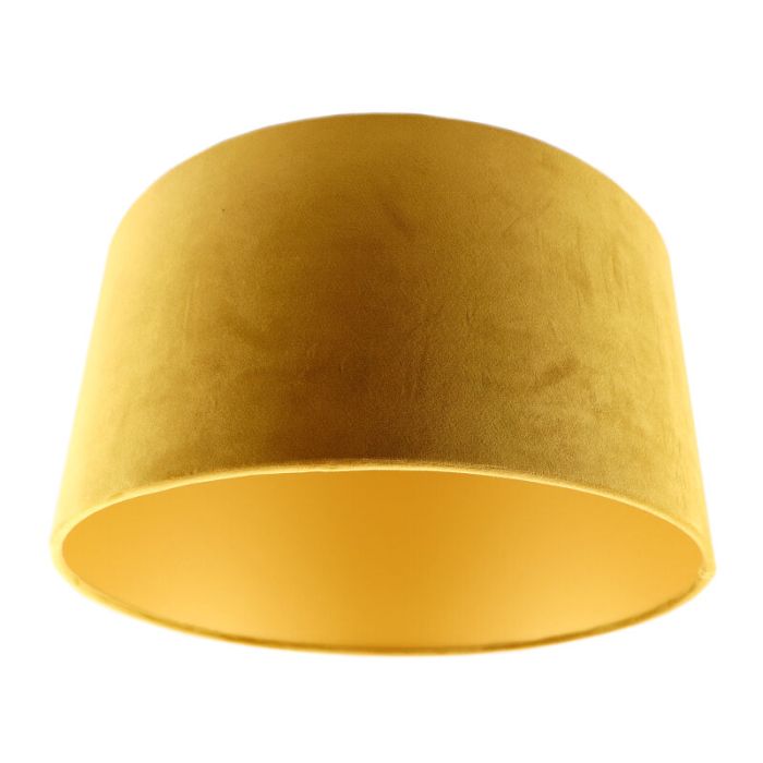Yellow Velor lampshade Milene, Fabric, Modern