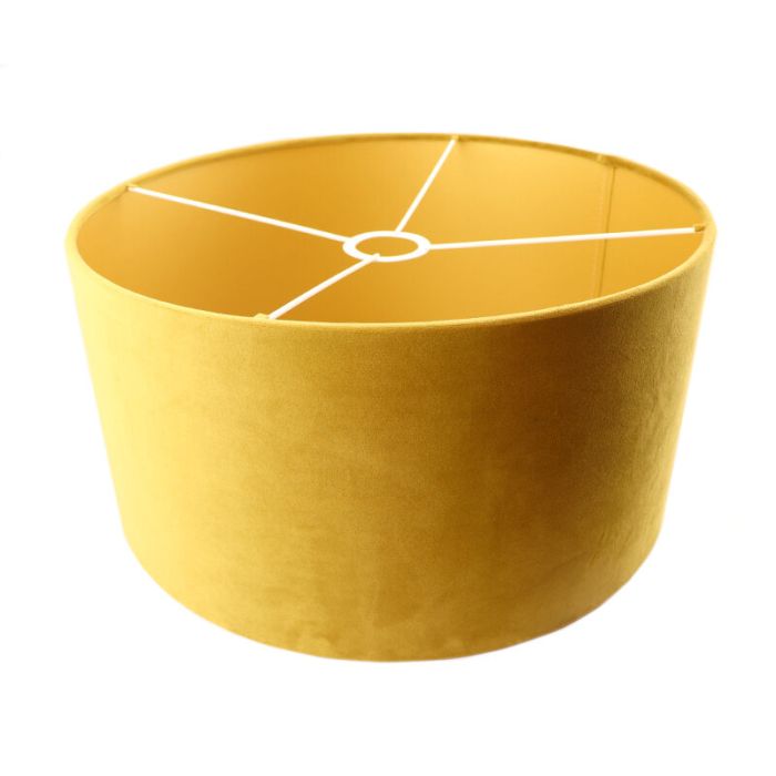 Yellow Velor lampshade Milene, Fabric, Modern