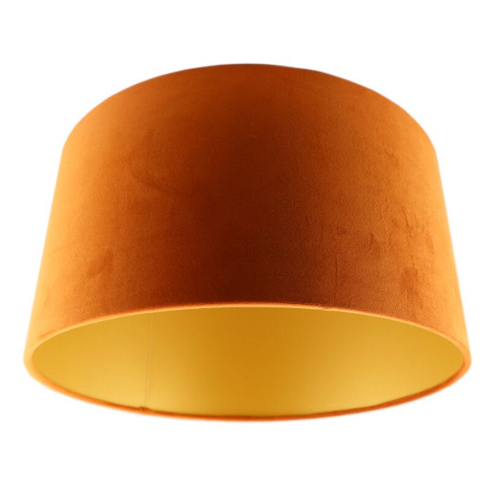 Orange Velor lampshade Melanie, Fabric, Modern