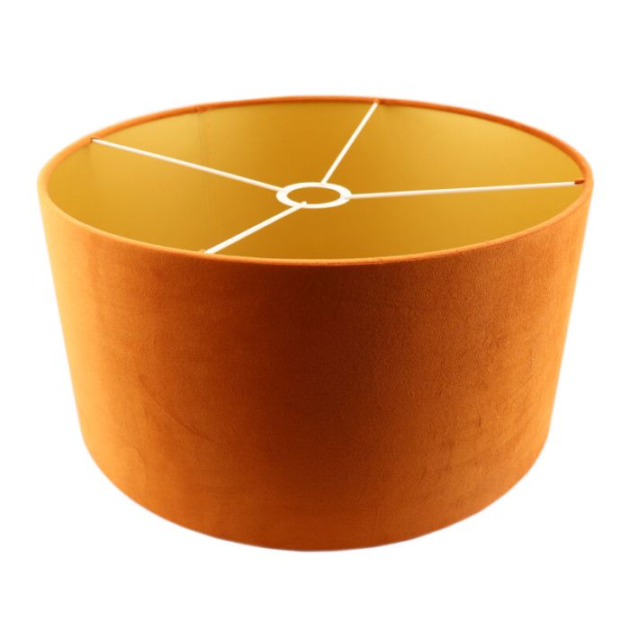 Orange Velor lampshade Melanie, Fabric, Modern