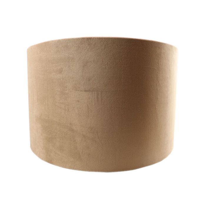 Taupe Velor lampshade Madelyn, Fabric, Modern