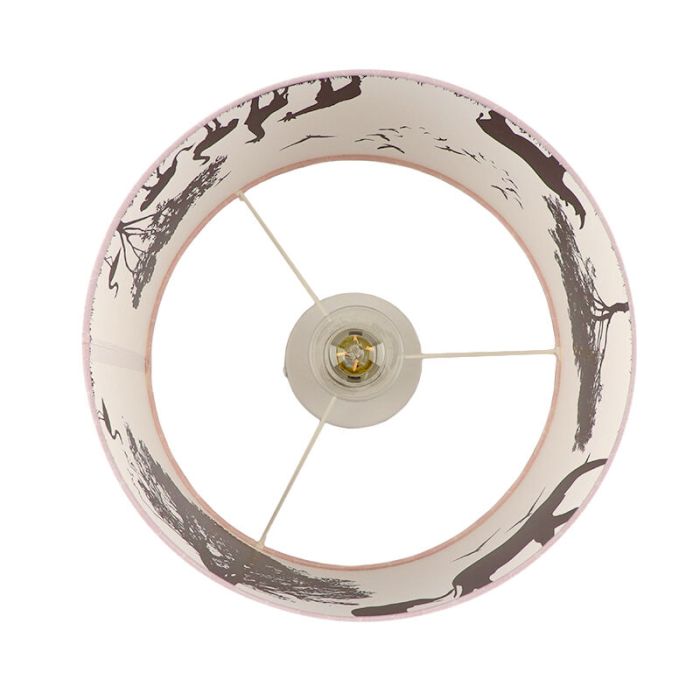 Fabric kid's ceiling light pink, Safari
