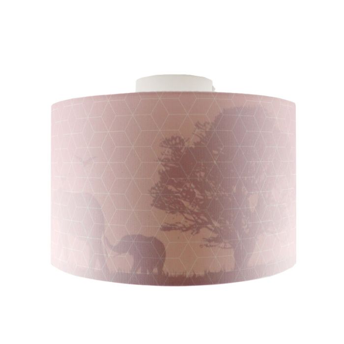 Fabric kid's ceiling light pink, Safari