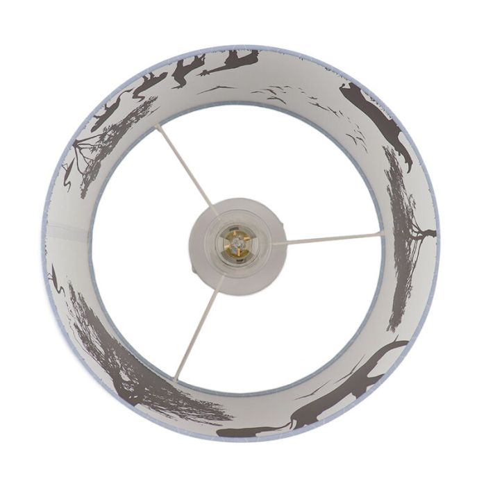 Fabric kid's ceiling light blue, Safari