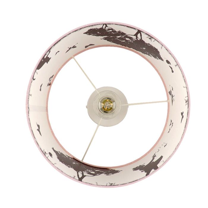 Fabric kid's ceiling light grey, Butterfly