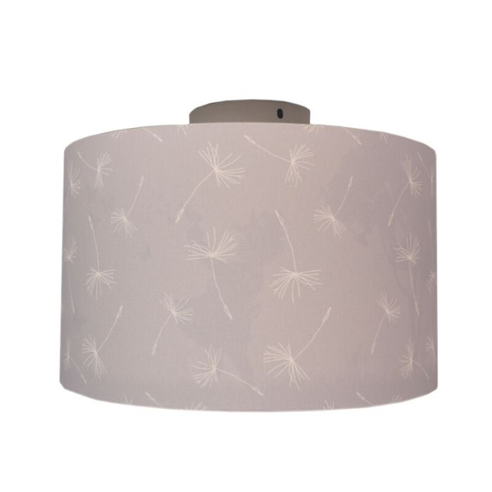 Fabric kid's ceiling light grey, Butterfly
