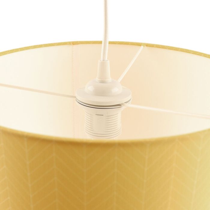 Modern kids pendant light yellow, Lines