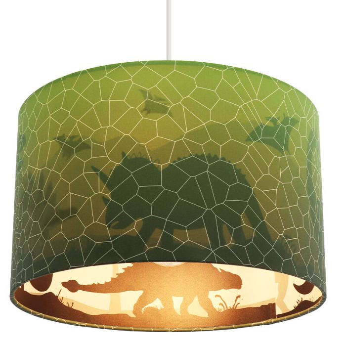Modern kids pendant light green, Dino