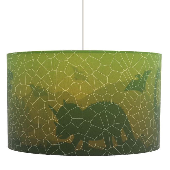 Modern kids pendant light green, Dino