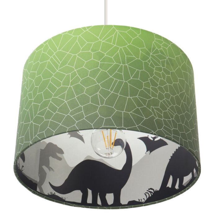 Modern kids pendant light green, Dino