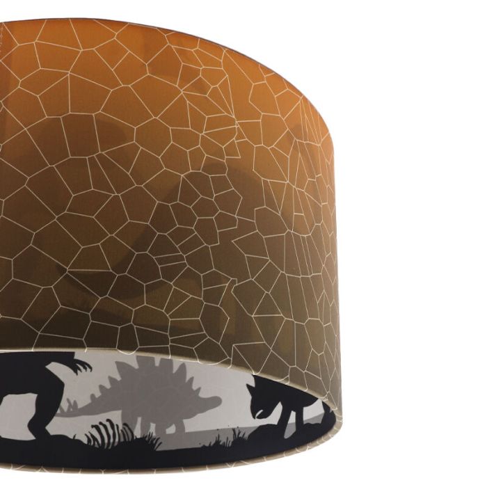 Modern kids pendant light orange, Dino