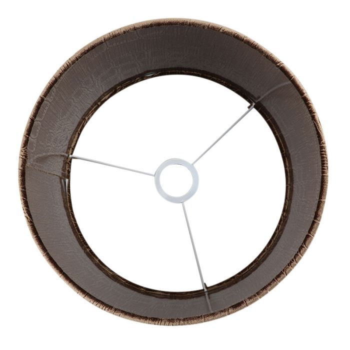 30 cm velvet lamp shade brown croco fabric, Emilius