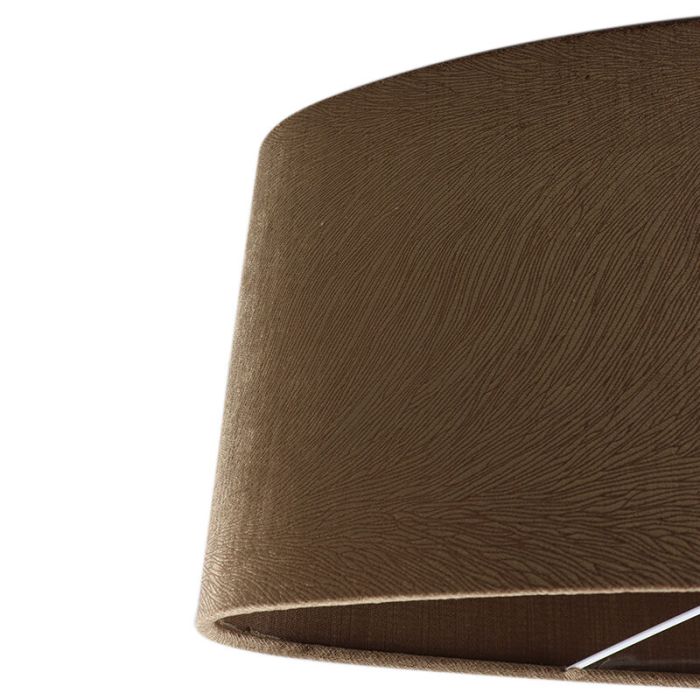50 cm oval velvet lamp shade brown, Rody