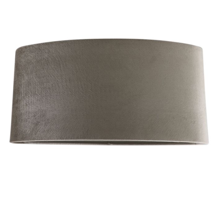 40 cm oval velvet lamp shade taupe, Rody