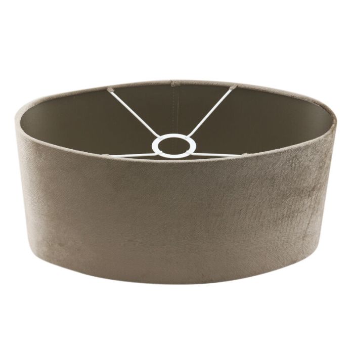 40 cm oval velvet lamp shade taupe, Rody
