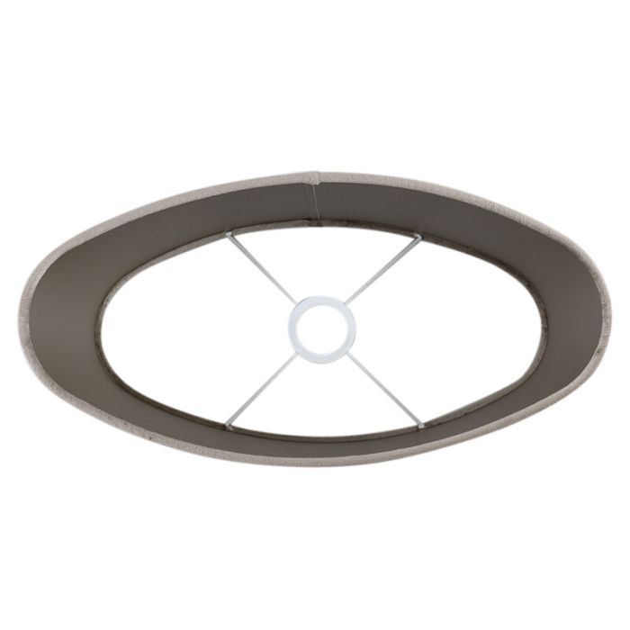 40 cm oval velvet lamp shade taupe, Rody