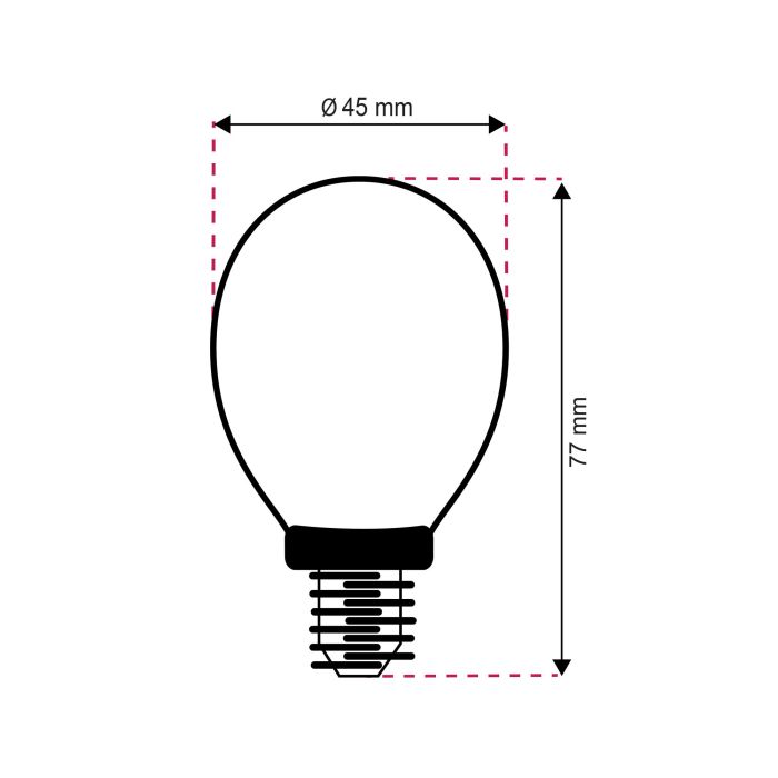E14 lamp Lasco, 3w 2700K (Extra warm white)
