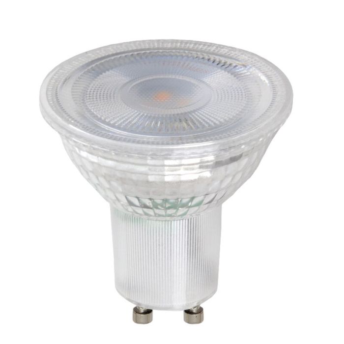 10-pack Dimmable transparent GU10 LED lamp Antonie, 5w, warm white