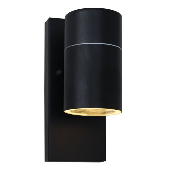 Modern outdoor wall light with dusk to dawn sensor black, Pedro, IP44