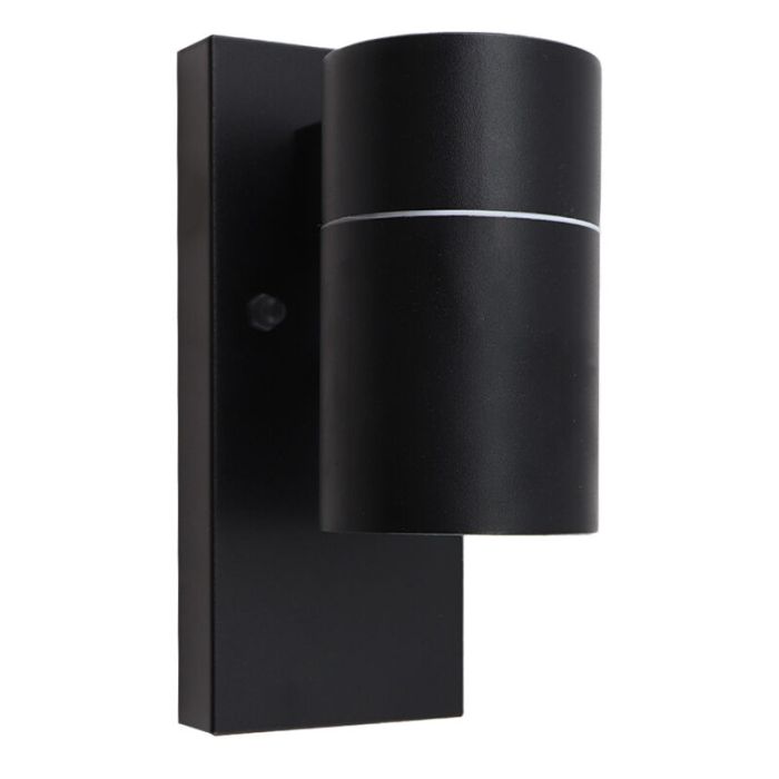 Modern outdoor wall light with dusk to dawn sensor black, Pedro, IP44