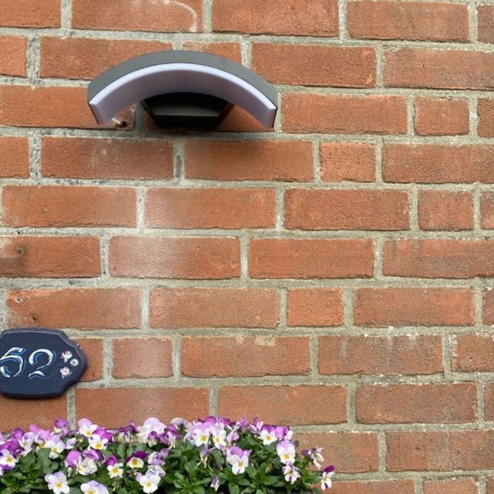 Modern outdoor light black, Annemay, 6W, 3000K LED, IP54