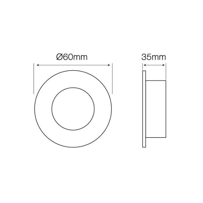 Chrome modern mini recessed downlight aluminium, Rosi