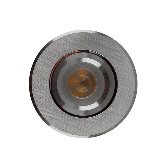 Silver modern mini recessed downlight aluminium, Bori