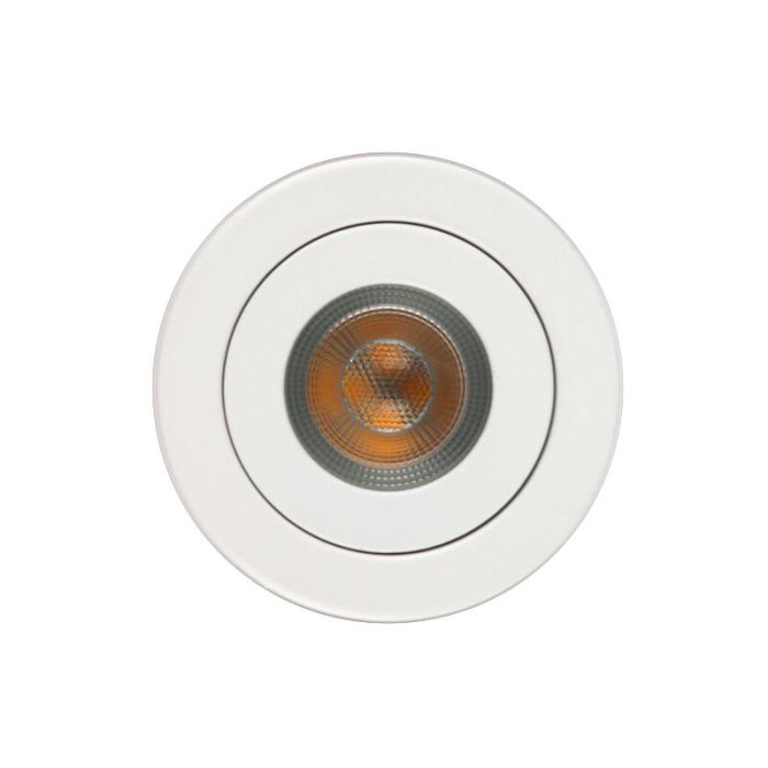 White modern bathroom recessed downlight aluminium, Dorx, IP44