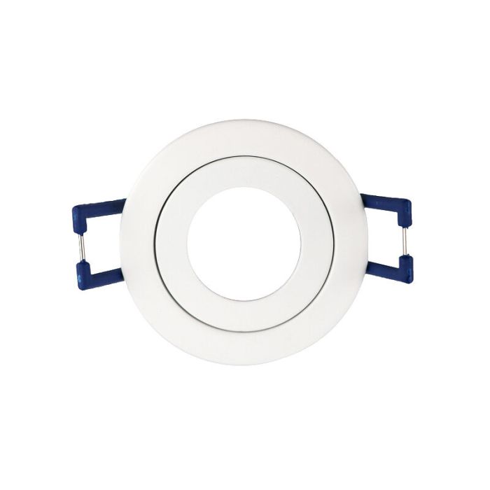 White modern bathroom recessed downlight aluminium, Dorx, IP44