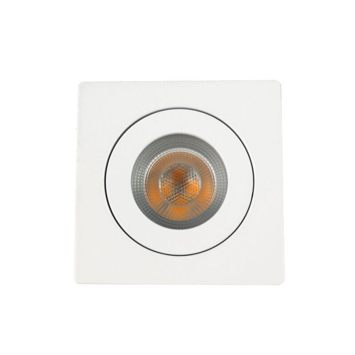 White modern bathroom recessed downlight aluminium, Dorx, IP44
