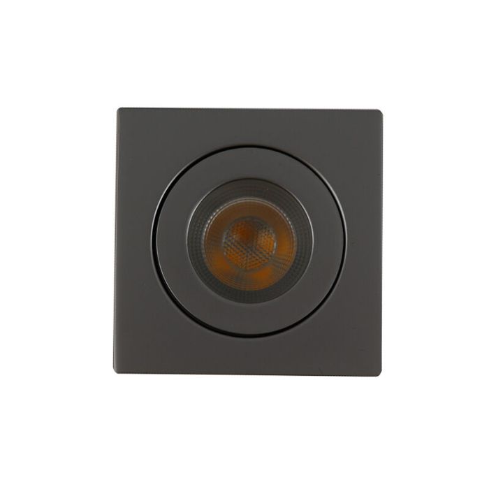 Silver modern bathroom recessed downlight aluminium, Dorx, IP44