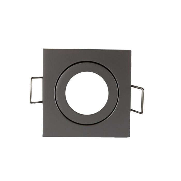 Silver modern bathroom recessed downlight aluminium, Dorx, IP44
