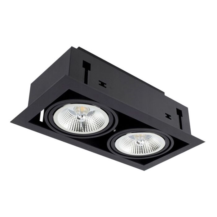 Aluminium recessed light black, Noreen