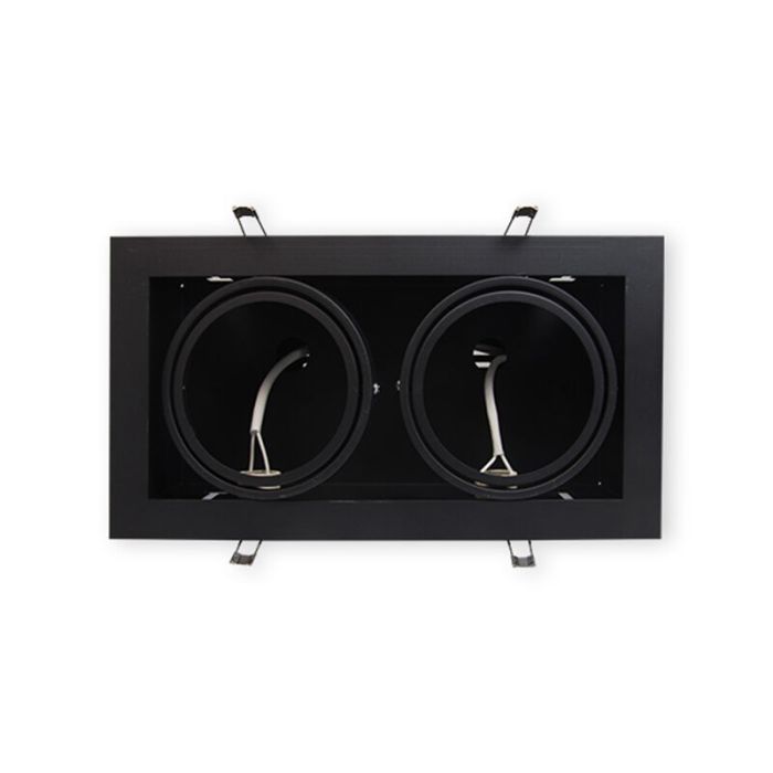 Aluminium recessed light black, Noreen