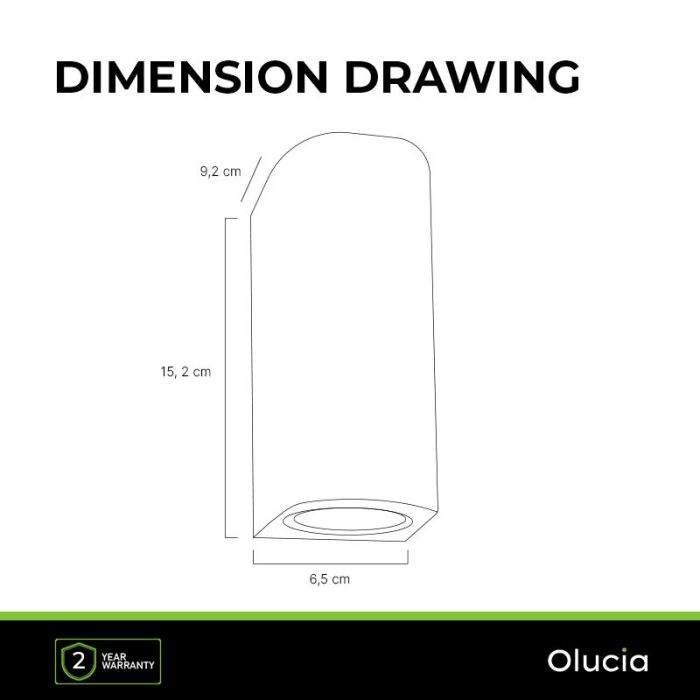 Aluminium outdoor light white, Corina, IP44